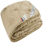 Одеяло "РУ. ВЕРБЛЮЖЬЯ ШЕРСТЬ" Лавртекс, стандарт, плотность 300 г/м2, микрофайбер, Россия.