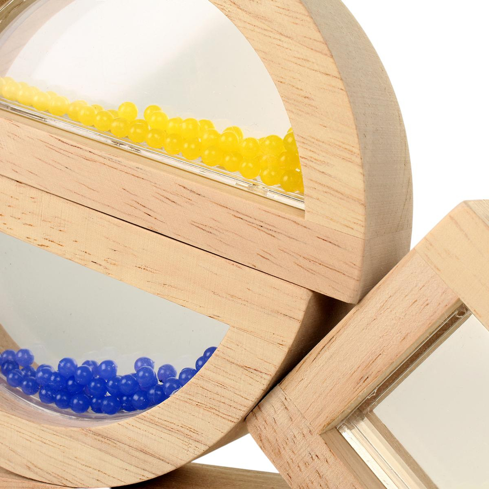 Конструктор деревянный с бусами, коробка C-41746