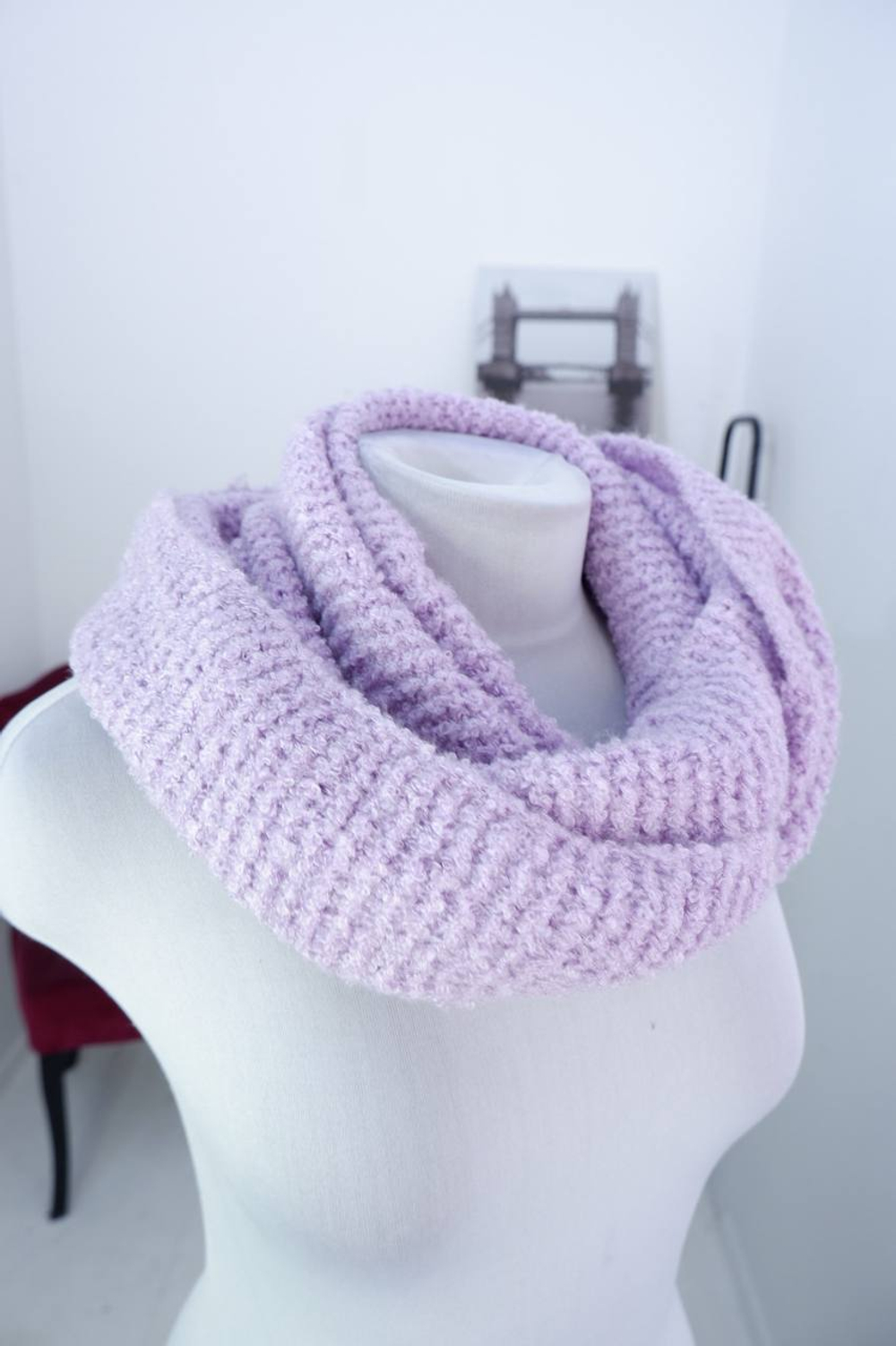 Снуд цвета пыльной розы