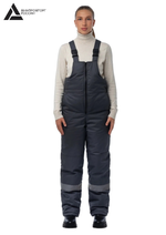 Костюм женский зимний «СЕВЕРНАЯ ШИРОТА» (куртка+полукомбинезон) цв.серый/красный