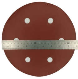 Шлифовальные круги 225 мм на липучке 10шт Р40, 6 отверстий / шлифовальные диски 225 для жирафа