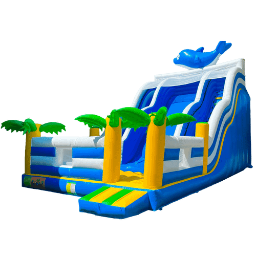 Большой надувной батут-горка «Волна - 3» 10*6*8 м.