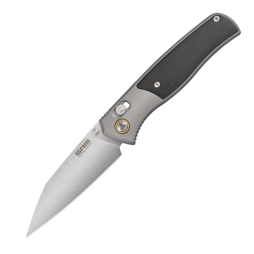 Нож складной SRM 259L-AK Medal Wharncliffe Satin (14C28N, Aluminium/Ebonywood)