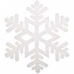 Украшение новогоднее «Снежные хлопья» d-35/26/21/16/14 (набор 5 шт)