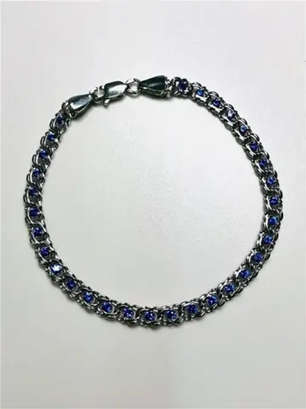 Ювелирный браслет серебряный с фианитами