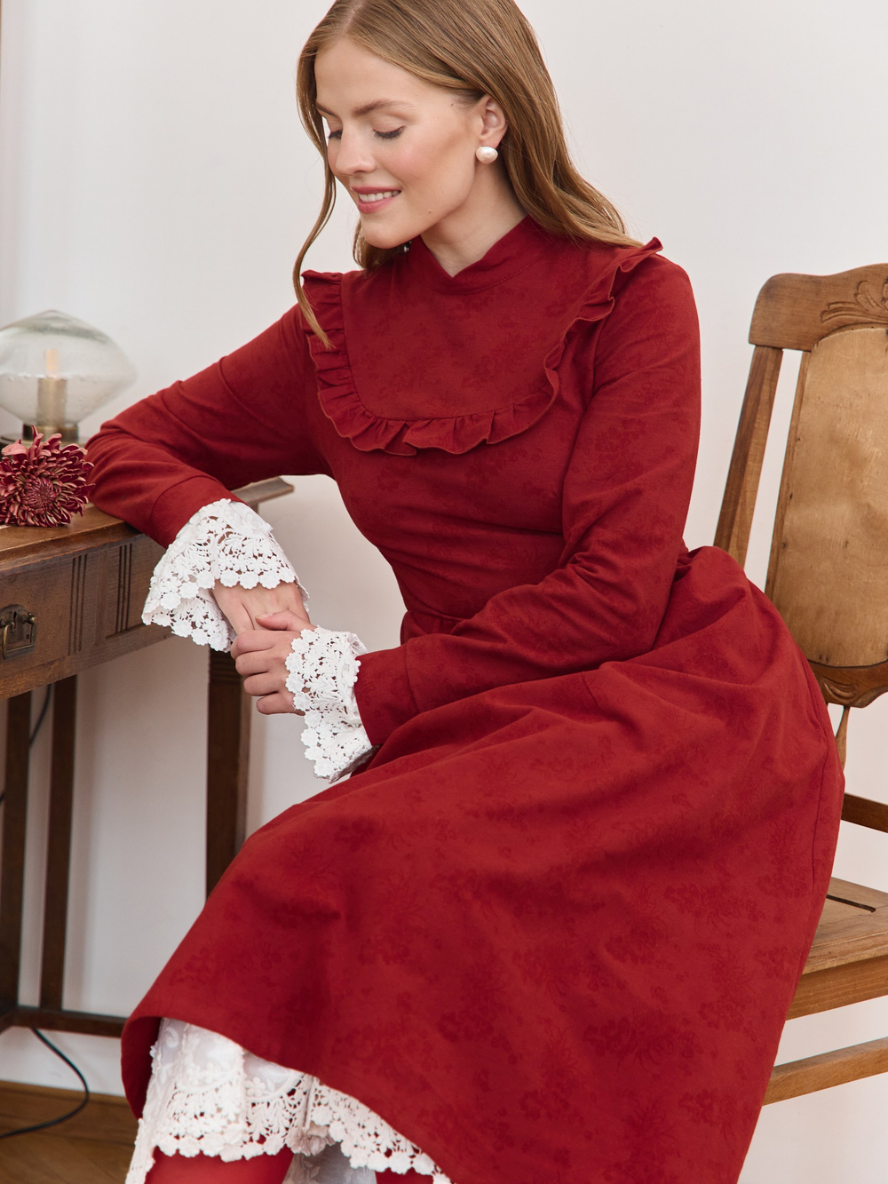 Платье с вшитой манишкой