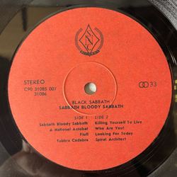Винтажная виниловая пластинка LP Black Sabbath, Sabbath Bloody Sabbath (СССР 1990)