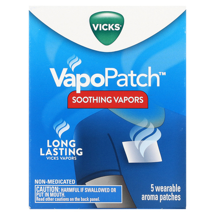 Vicks, VapoPatch, Soothing Vapors, 5 патчей с ароматом для ношения