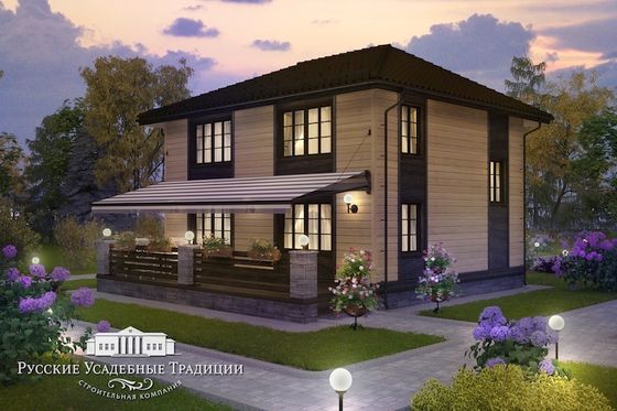 Проект двухэтажного дома &quot;Марсель&quot; 147 кв.м. с открытой террасой