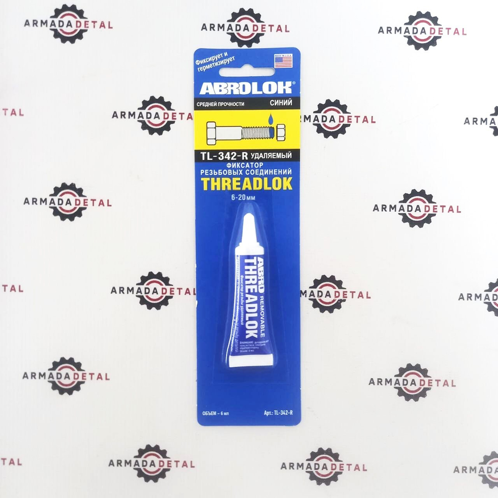 Фиксатор резьбы средней прочности THREADLOK (6 мл.) | TL-342-R | Abro