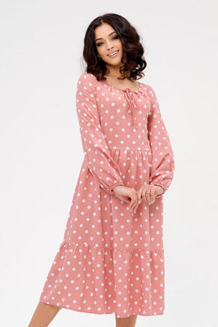 Платье Лавели (46-56) Serenada пудровый (Акция)