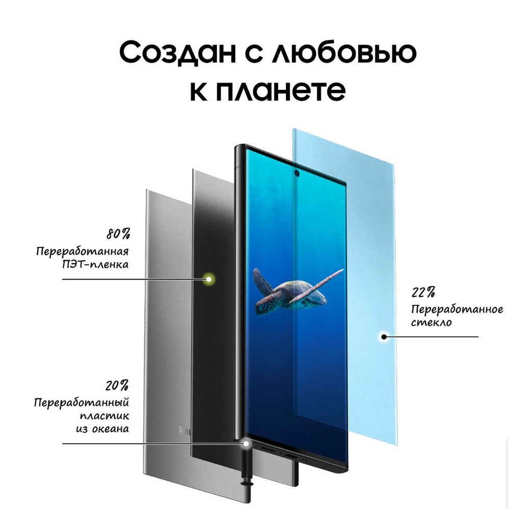 Смартфон Samsung Galaxy S23 Ultra 12/512 ГБ, призрачный черный