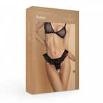 Утонченные черные трусики с доступом и нежной юбочкой Easy to Love (2XL/3XL, 50-52)