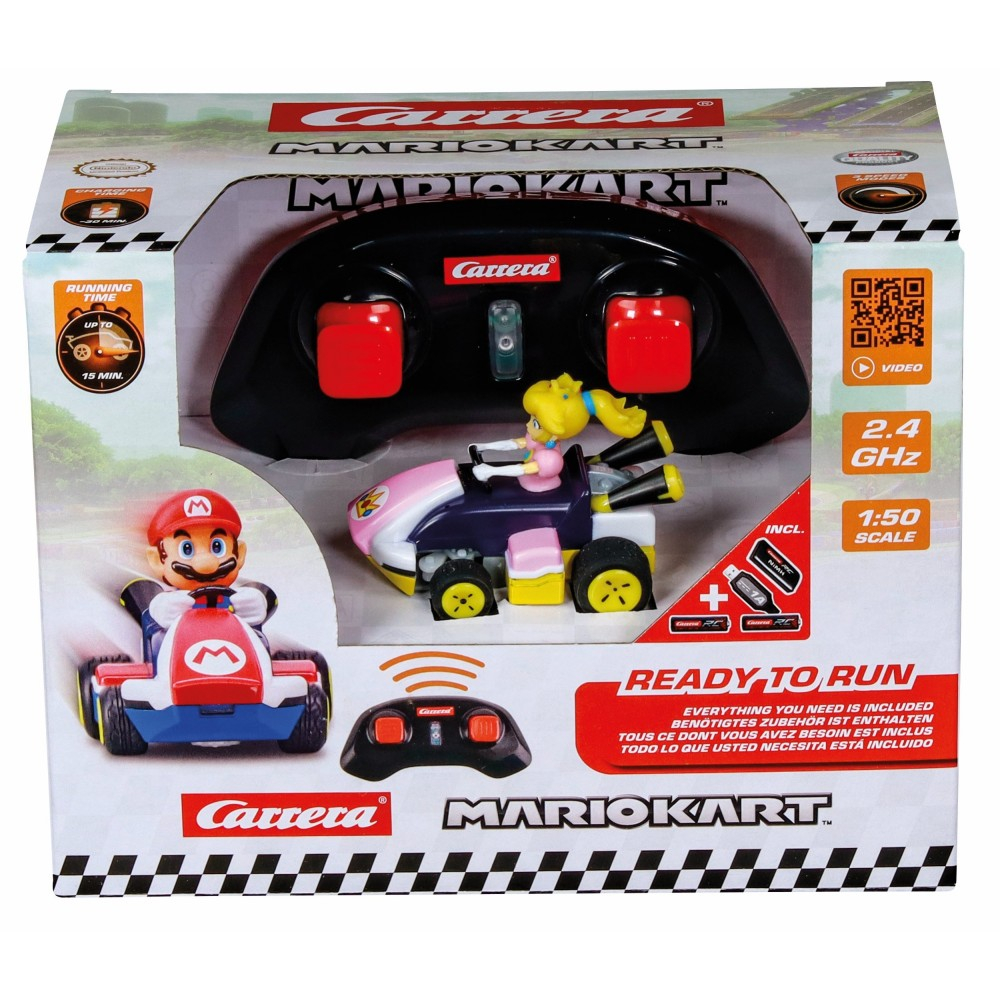 Радиоуправляемая машина Carrera RC Mario Kart 430036 Принцесса Пич Mini 1:50 2,4 ГГц — фото 1