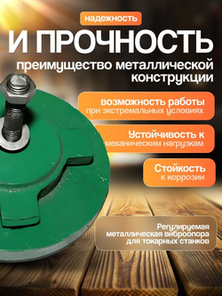 Виброопора регулируемая 9,0т d 310мм М24х110 зеленая (S78-8)