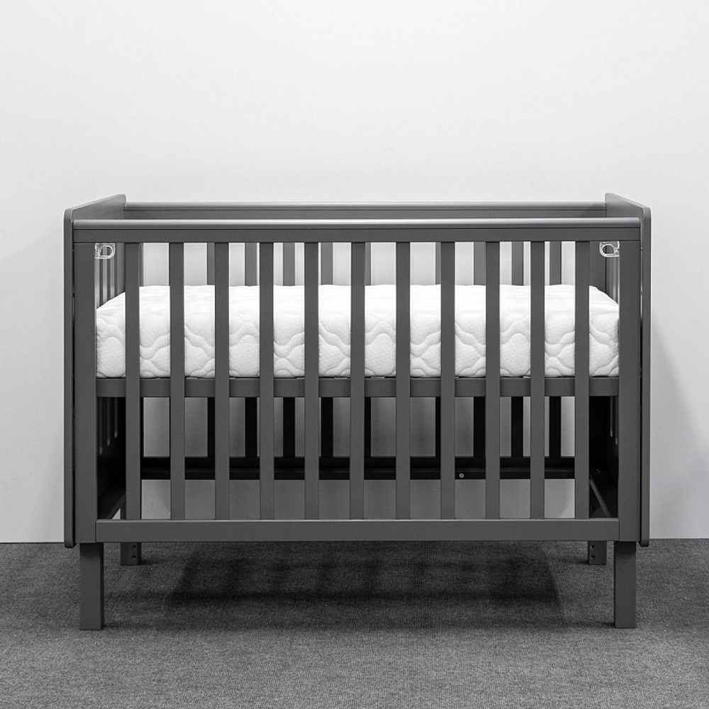 Кровать Antemi Mari 120х60 с ящиком Ник 14 г Графит + НиК 16 г Графит