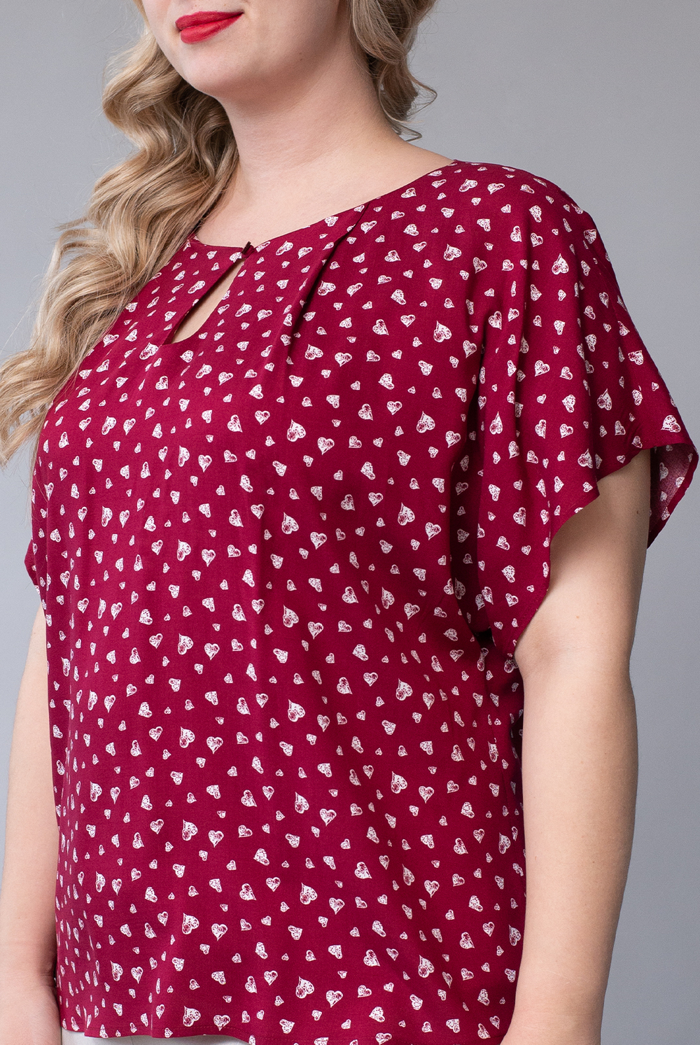 Блузка женская 3675ВП, бордовый #193Б093675ВП