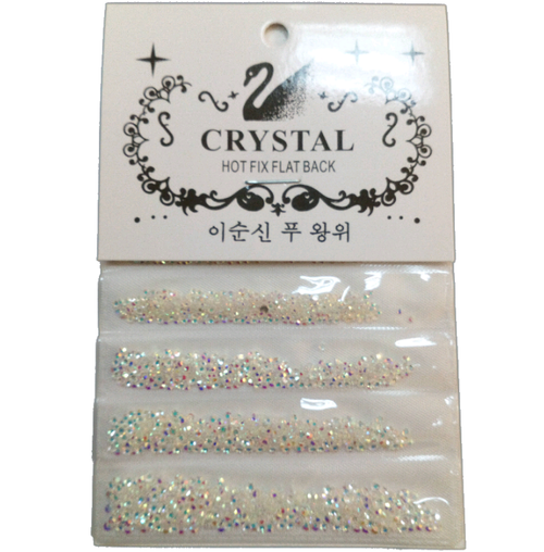 Стразы "Лебедь" 5 в 1 разный размер кристаллы перламутр