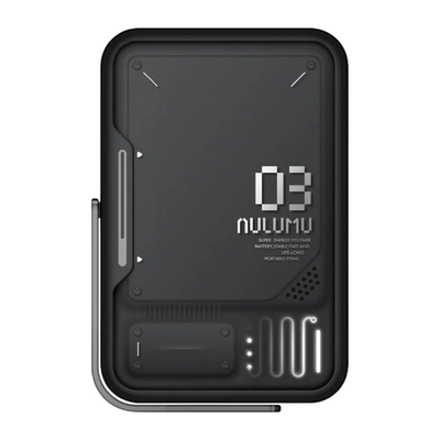 Внешний аккумулятор MagSafe с подставкой Aulumu M03 Battery Pack (3500 мА·ч) Внешний аккумулятор в футуристическом стиле | Беспроводная зарядка: Qi 5 Вт. Проводная зарядка: нет. Есть LED-индикация. Энергоёмкость — 12,95 Вт·ч