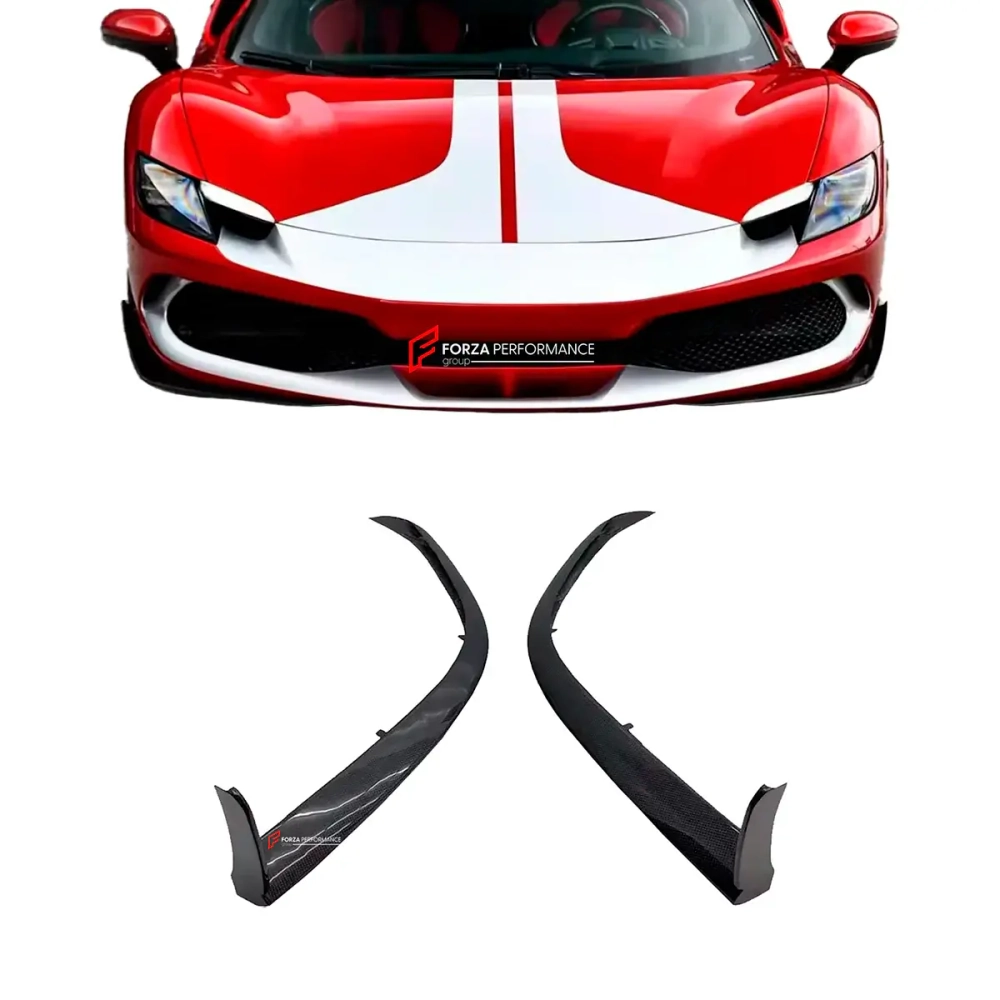 Карбоновая губа переднего бампера на замену для Ferrari 296 GTS GTB Феррари