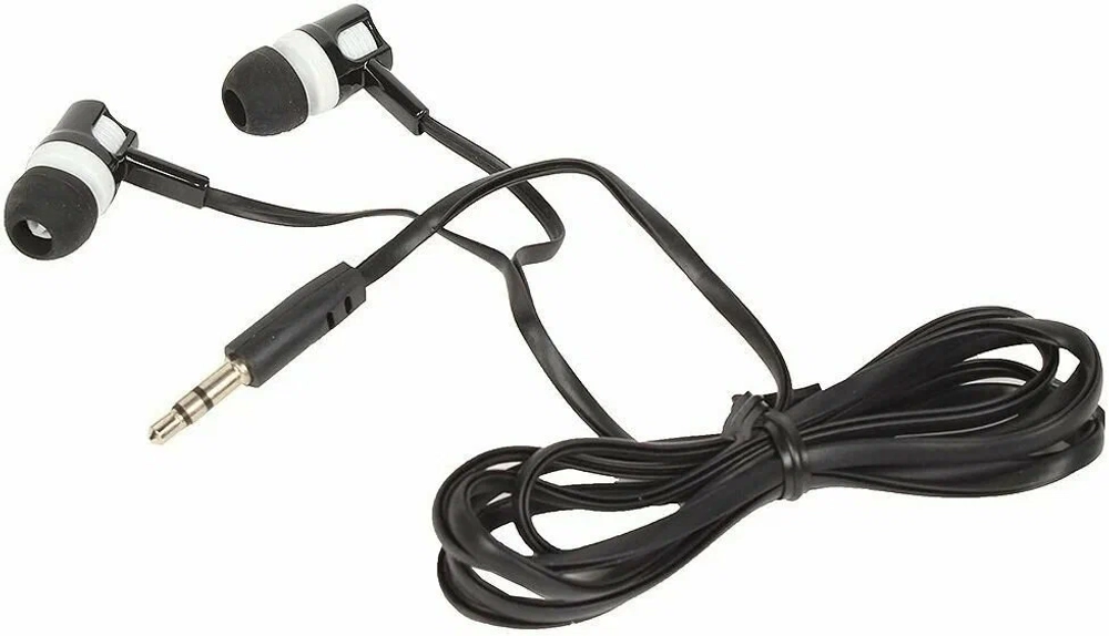 Наушники вставки Basic 609 черный/белый [10mm, 15Гц~20kГц, 32 Ом, 1.1 м]