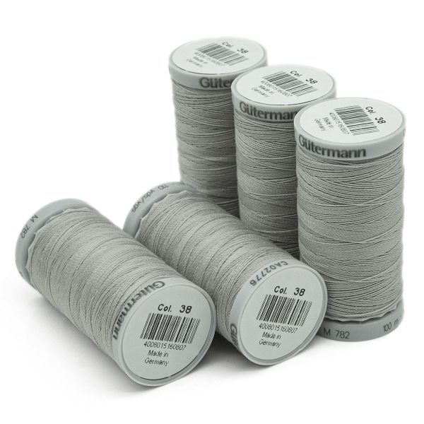 Нитки суперкрепкие Gutermann Extra Strong M782 №40 (100 метров), 5 кат. | 038 св.серый