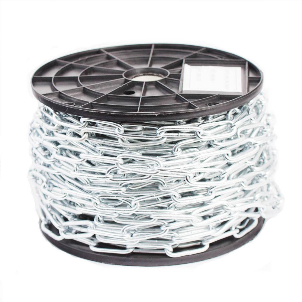 ЦЕПЬ СТРОЙБАТ DIN 763 (ДЛ. ЗВЕНО) 5ММ (БЕЛЫЙ ЦИНК)