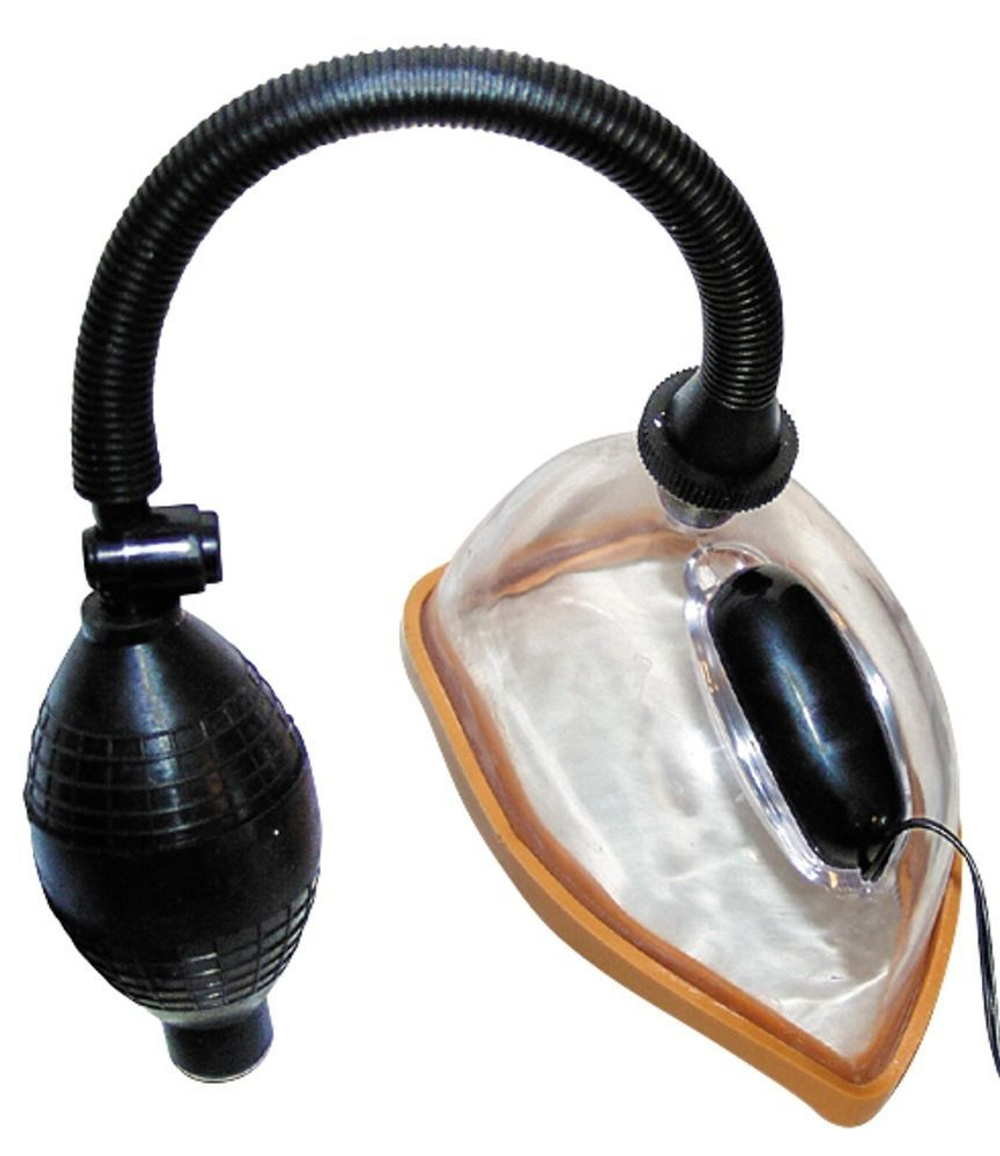 Женская вакуумная помпа с вибрацией Vibrating Vagina Sucker (Цвет: прозрачный)