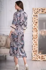 Халат женский шелковый Mia-Amore LINDA 3289