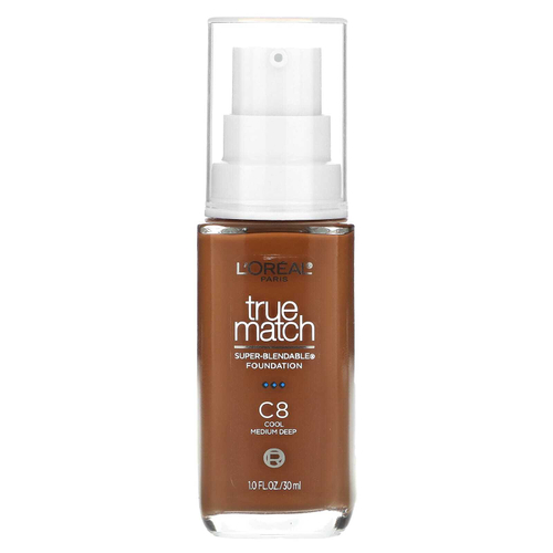 L'Oréal, True Match, супер-смешиваемая основа, C8, холодная, средняя глубина, 30 мл (1 жидк. унц.)