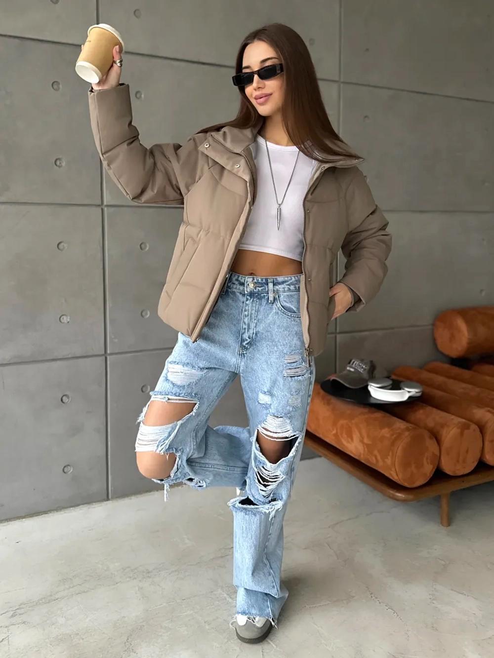 Куртка осенняя короткая без капюшона