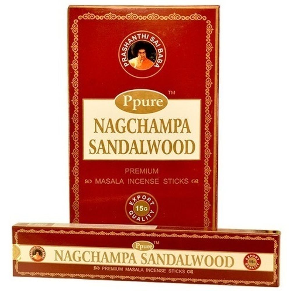 Ppure Nag Champa Sandalwood Благовоние-масала Сандаловое дерево, 15 г
