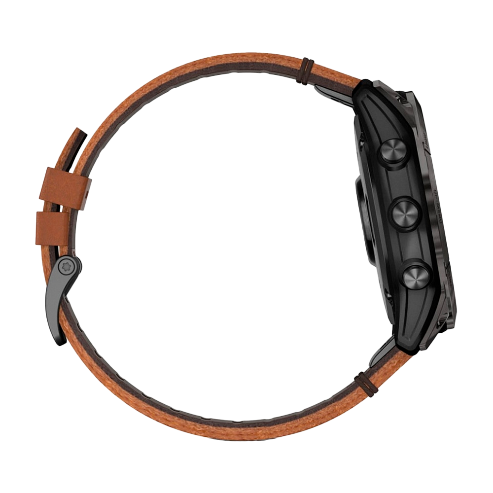 Умные часы Garmin Epix Pro (Gen 2), 51mm, Sapphire Edition Carbon Gray DLC Titanium Chestnut Leather Band (010-02804-30)