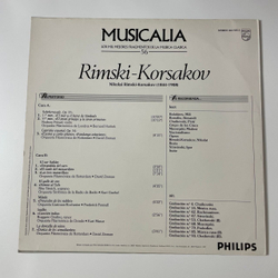 Винтажная виниловая пластинка LP Musicalia 56 Rimski Korsakov Н. А. Римский Корсаков Сборник (Испания 1987) Шехеразада, Сказка о царе Салтане