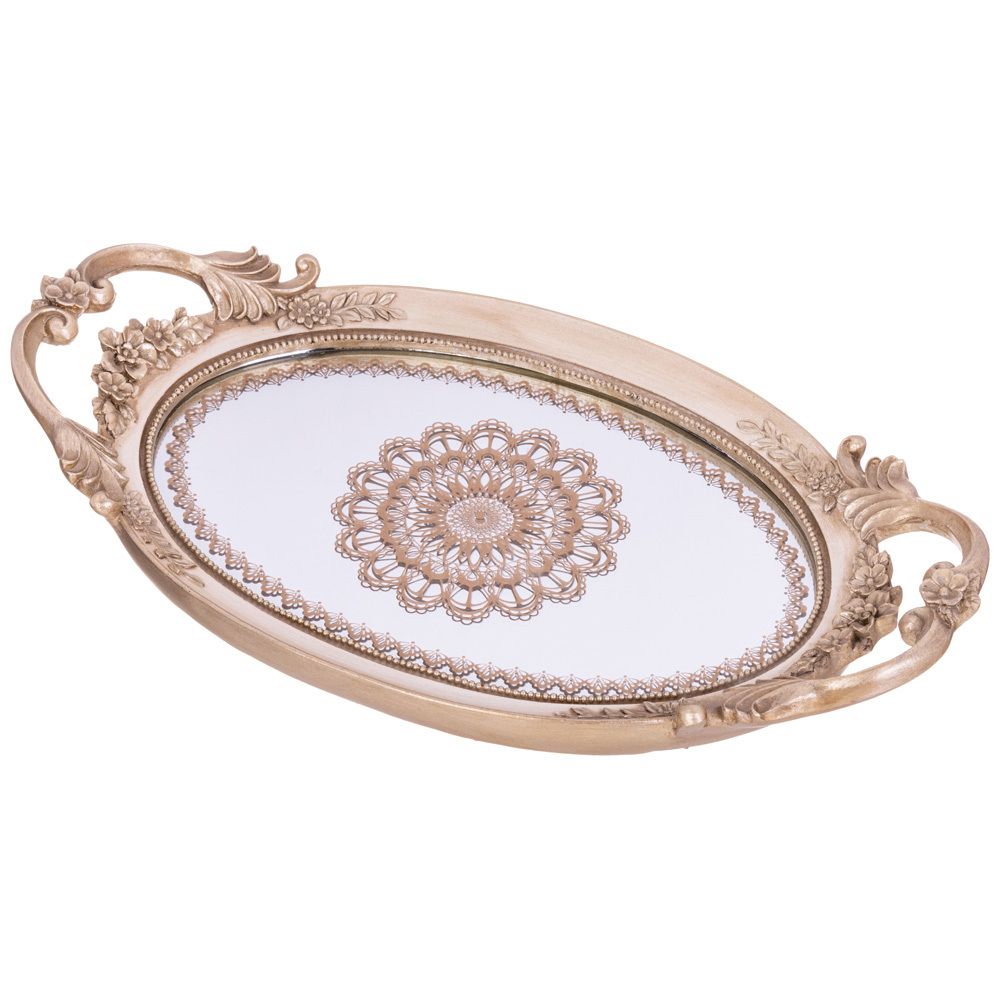 ПОДНОС ДЕКОРАТИВНЫЙ 43.3*24*5.3CM