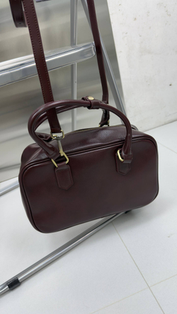 Сумка женская натуральная кожа артикул 628-32 цвет "коричнево-бордовый"