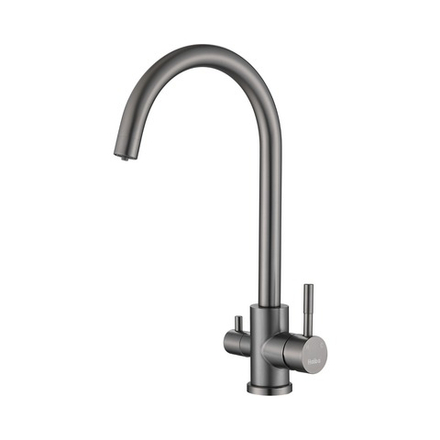 Смеситель для кухни HAIBA HBHB43828-3 с подключением фильтра графит