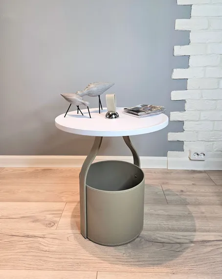 Журнальный столик Doppio N, Ø45х49 см, серый