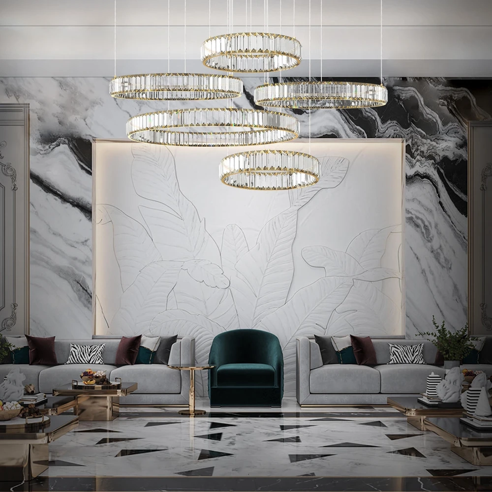 Подвесная люстра Loft It CRYSTAL RING 10135/5 Gold