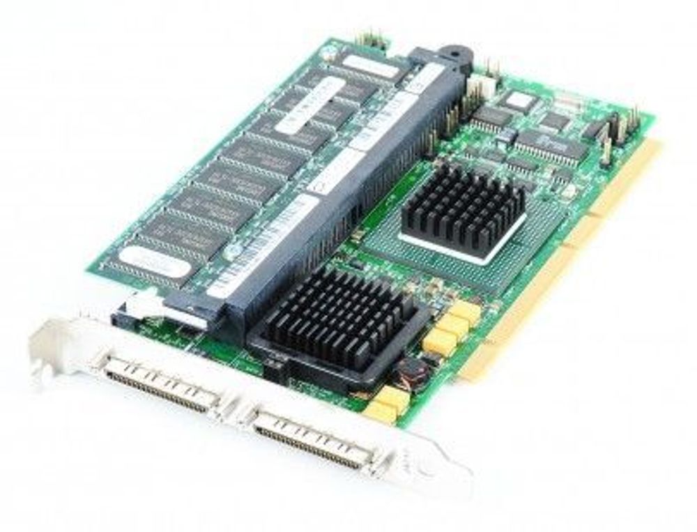 Контроллер Dell Контроллер RAID SCSI320-2 LSI53C1030/Intel XScale IOP321 128Mb(256Mb) Int-2x68Pin Ext-2x68Pin RAID50 UW320SCSI PCI-X (Без Кэша) PCBX518-B1