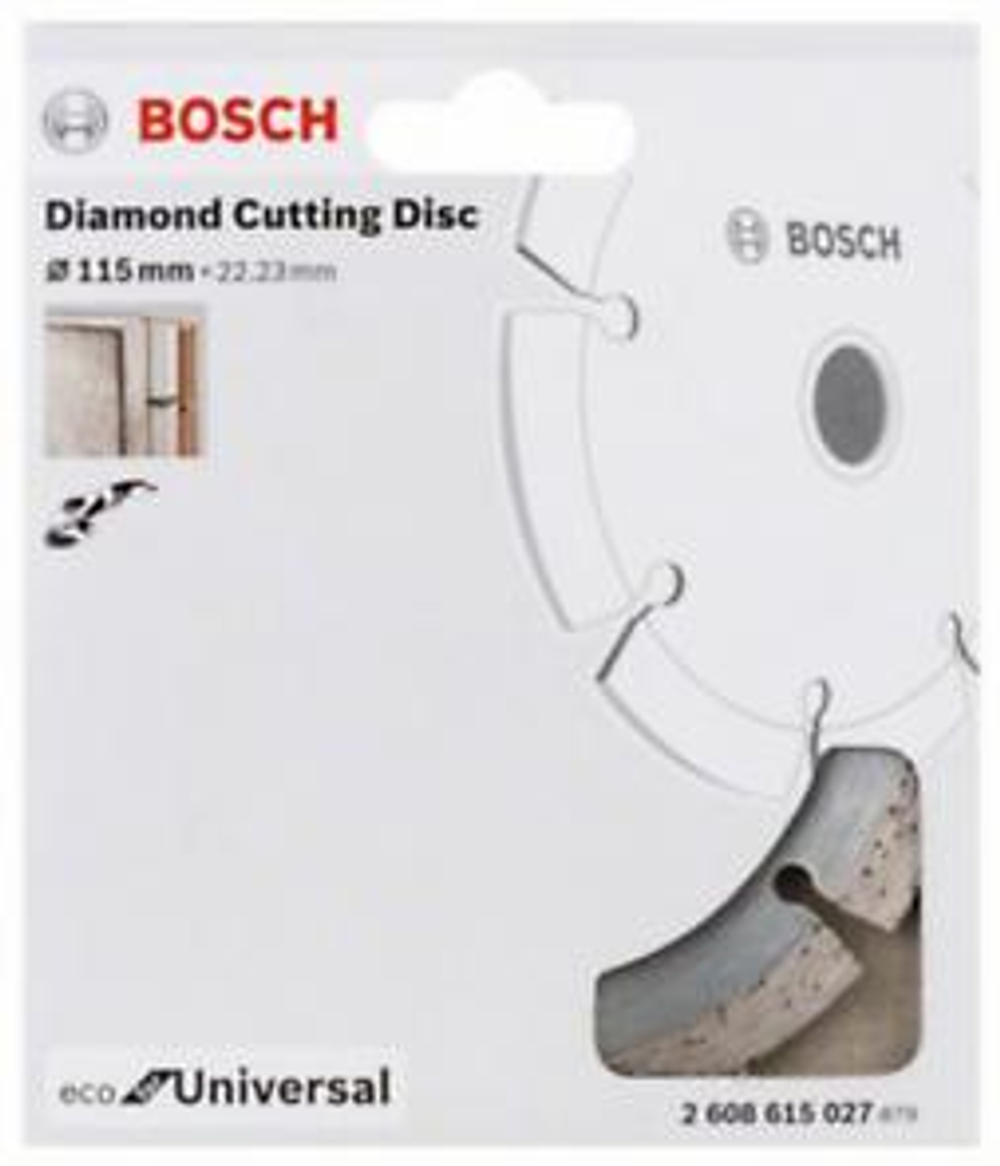 Круг алмазный 115х22,23 мм BOSCH ECO Univiversal 2608615027