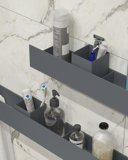 Полка-органайзер с двумя секциями Loco 60 (графит)