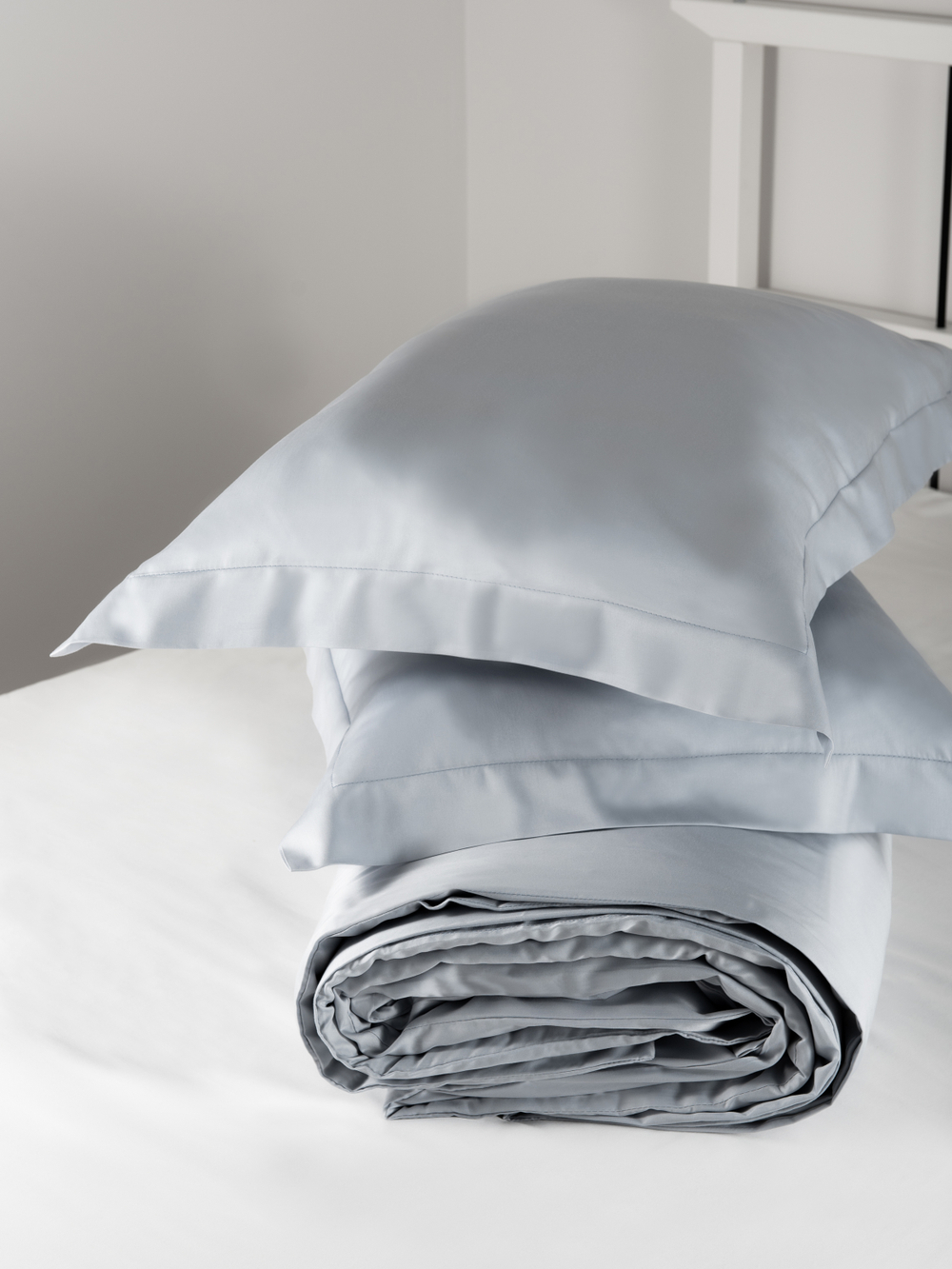 SERENITY Комплект постельного белья, сатин светло-серый