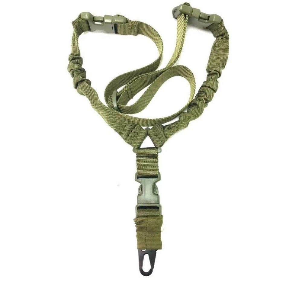 Ремень оружейный черный/хаки усиленный точечный