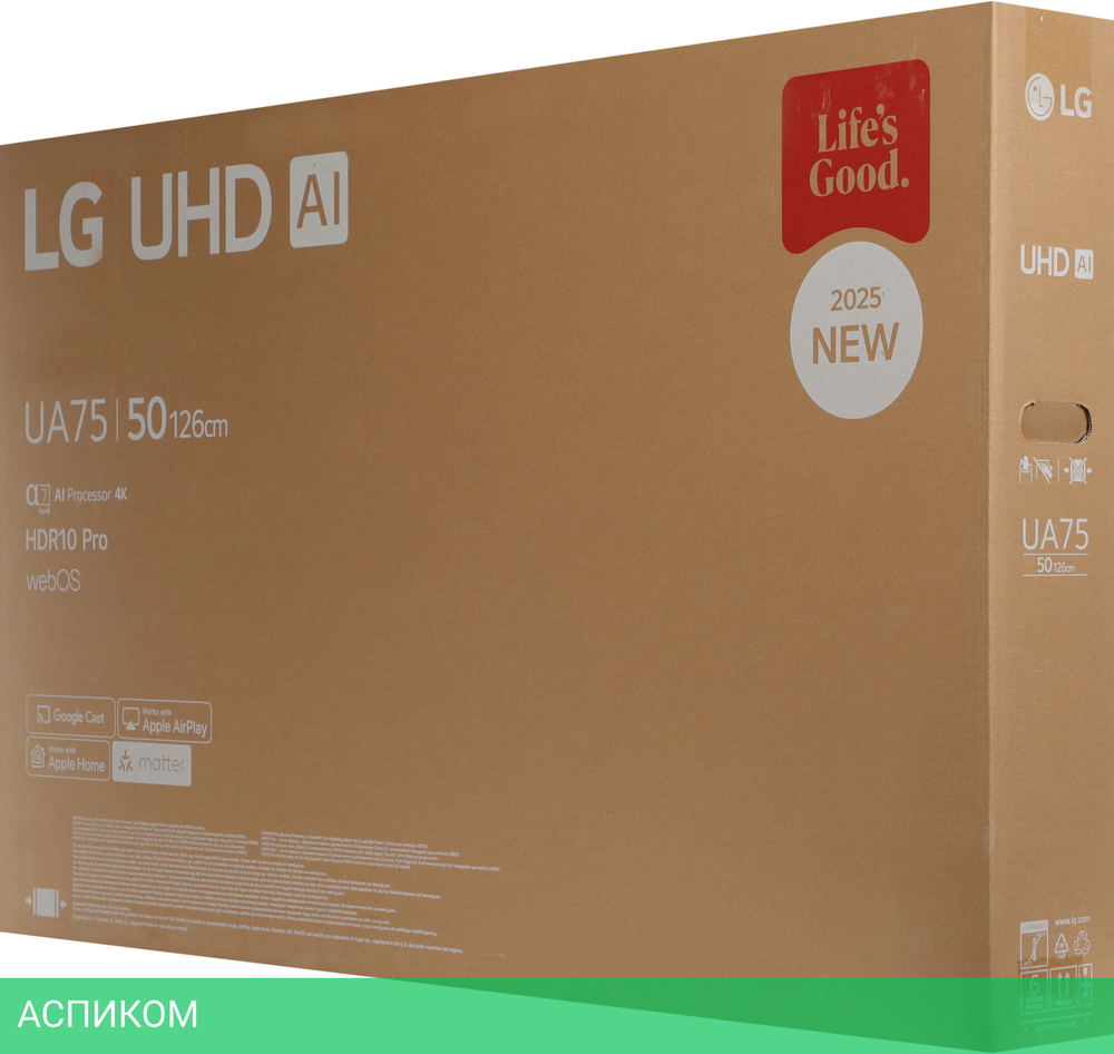 Телевизор LED LG 50" 50UA75009LA.ARUG