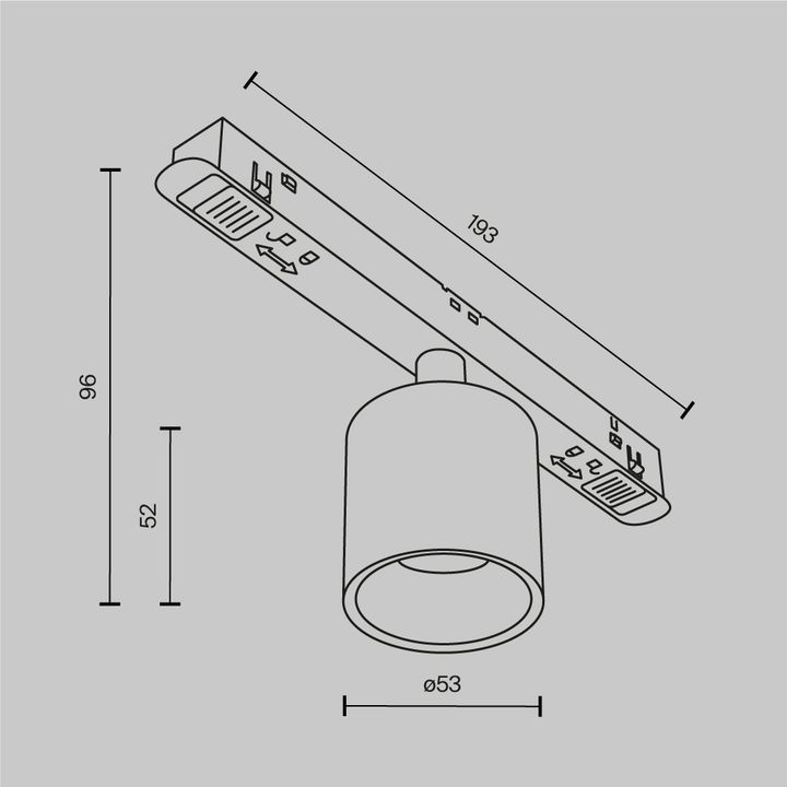 Трековый светодиодный светильник Maytoni Technical Magnetic Exility Alfa S TR132-2-7W4K-BS