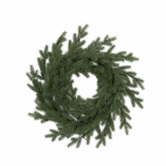 Рождественский венок Графский 60 см., 100% литая хвоя, ЕлкиТорг (52105)