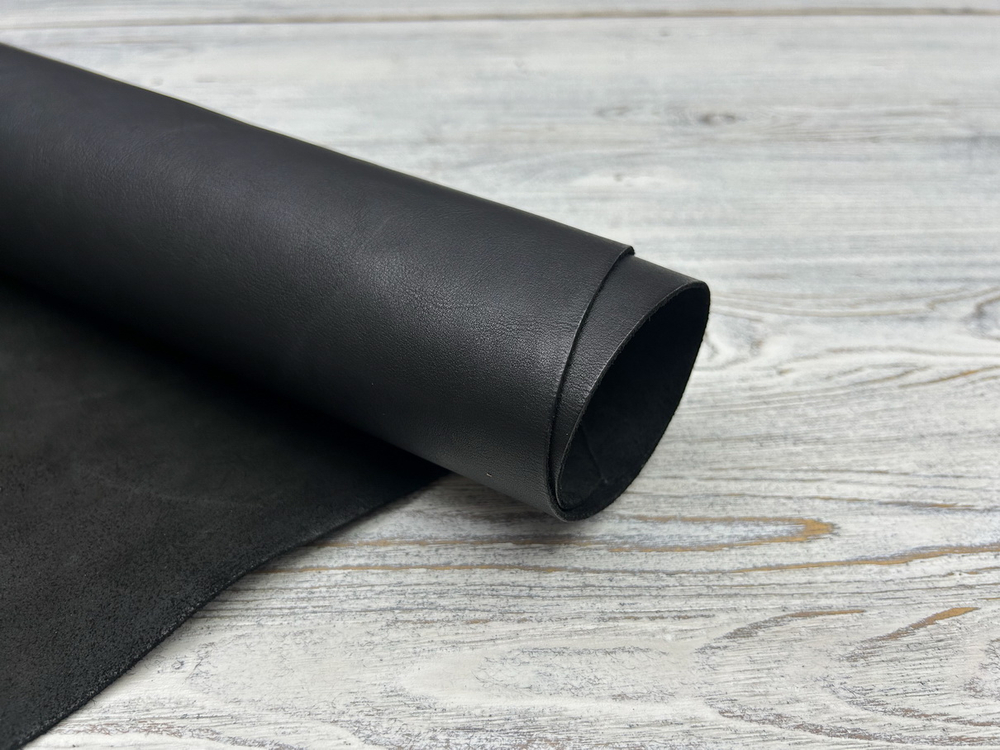 Меркурий цв. Черный / Mercury Nero, толщ. 1,6-1,8 мм, натуральная кожа