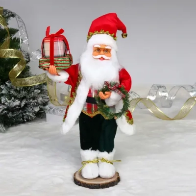 Дед Мороз - Лесовичок «Рождественские подарки» 45 см, Красный