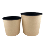 OSQ ROUND BOWL 400 BLACK WOOD